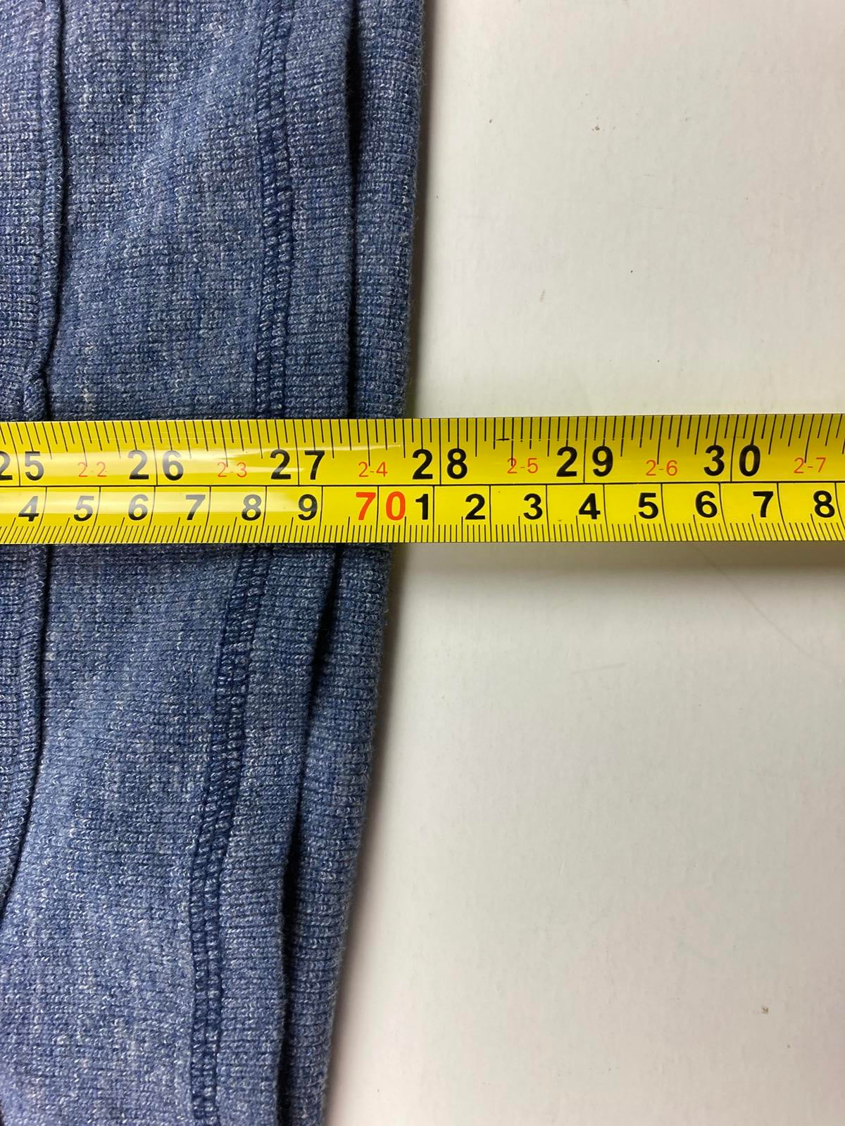 Marc Anthony Blue Pullover Hoodie Men’s Size X-Large Button Placket Mid Pocket