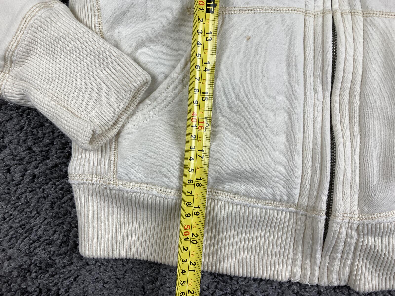 Vintage Polo Jeans Ralph Lauren Hoodie Jacket Women’s Cream Faux Fur Lined Sz L