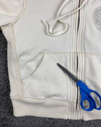 Vintage Polo Jeans Ralph Lauren Hoodie Jacket Women’s Cream Faux Fur Lined Sz L