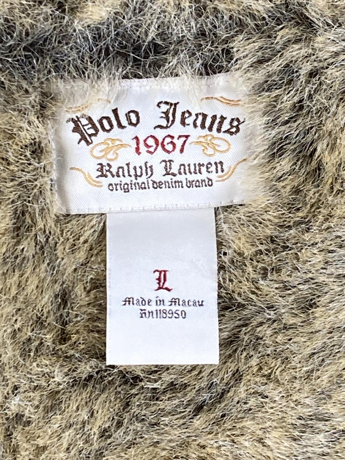 Vintage Polo Jeans Ralph Lauren Hoodie Jacket Women’s Cream Faux Fur Lined Sz L