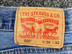 Levi’s 550 Relaxed Fit Jeans Mens Light Wash 100% Cotton Denim Sz 36x32
