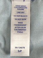 Vineyard Vines Womens Rash Guard Blue Vacation Stripe Long Sleeve Swim Top Sz S