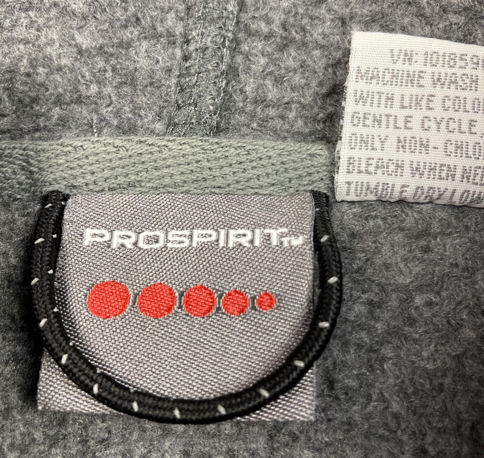 ProSpirit Men’s Hoodie Pullover Grey Fleece 1/4 Zip Size XXL Zip Pockets