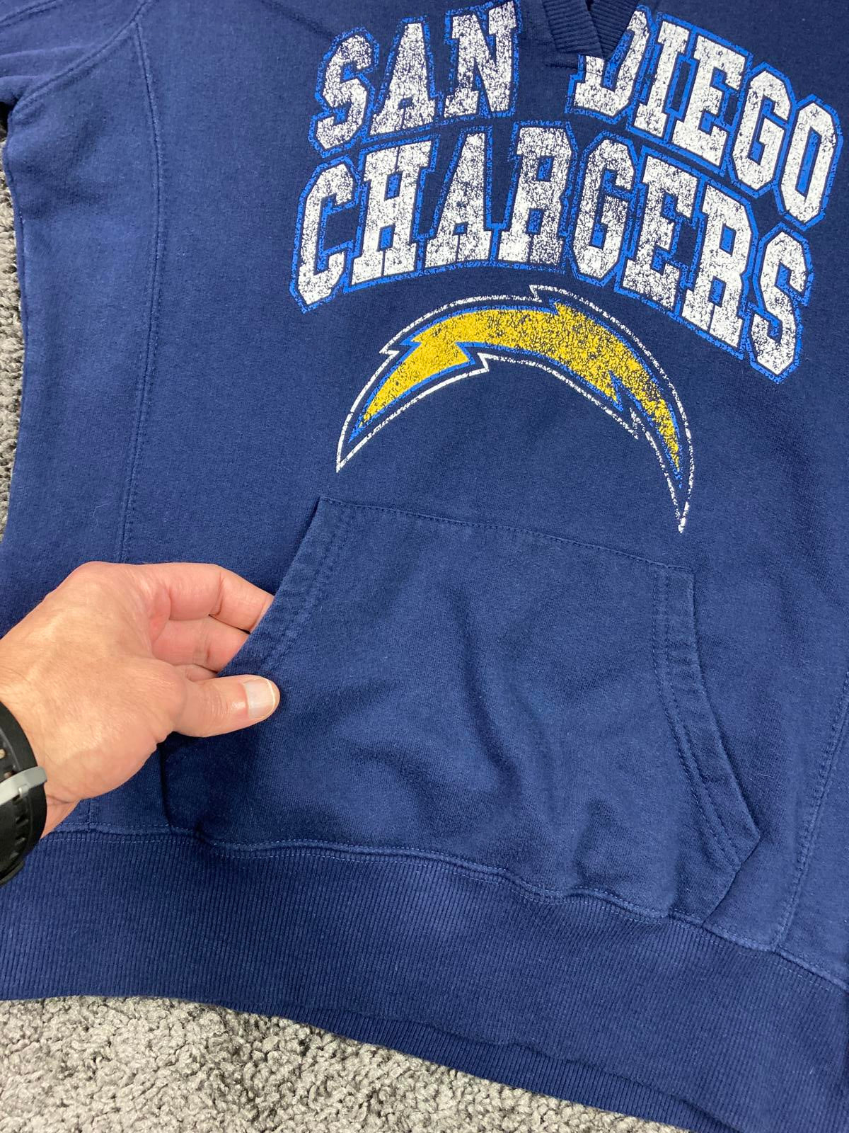 San Diego Chargers Hoodie Womens Navy Pullover Throwback 2012 NFL Sz M