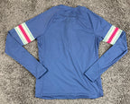 Vineyard Vines Womens Rash Guard Blue Vacation Stripe Long Sleeve Swim Top Sz S