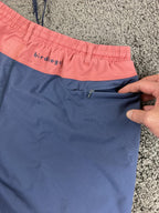 Birddogs Boomstick Gym Shorts Mens Blue Pink Lined Athletic Workout Sz XL