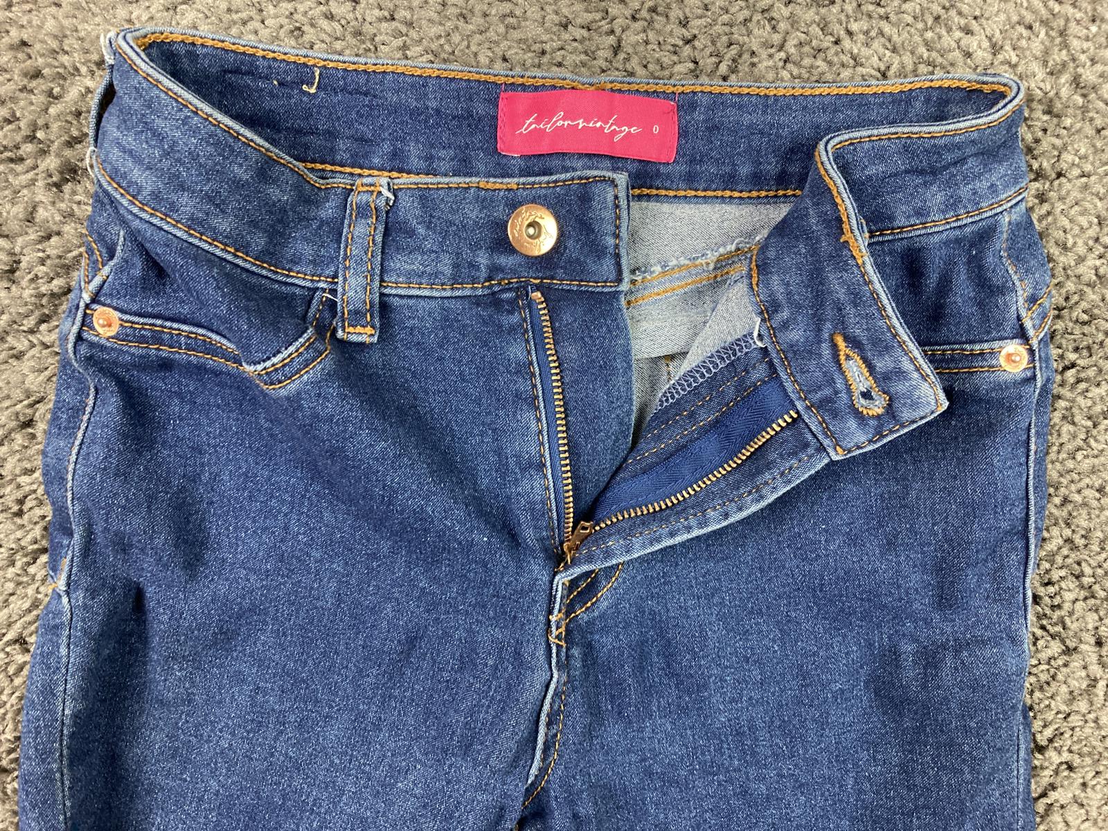 Tailor Vintage Skinny Jeans Womens Dark Wash Stretch Denim Slim Fit Sz 0