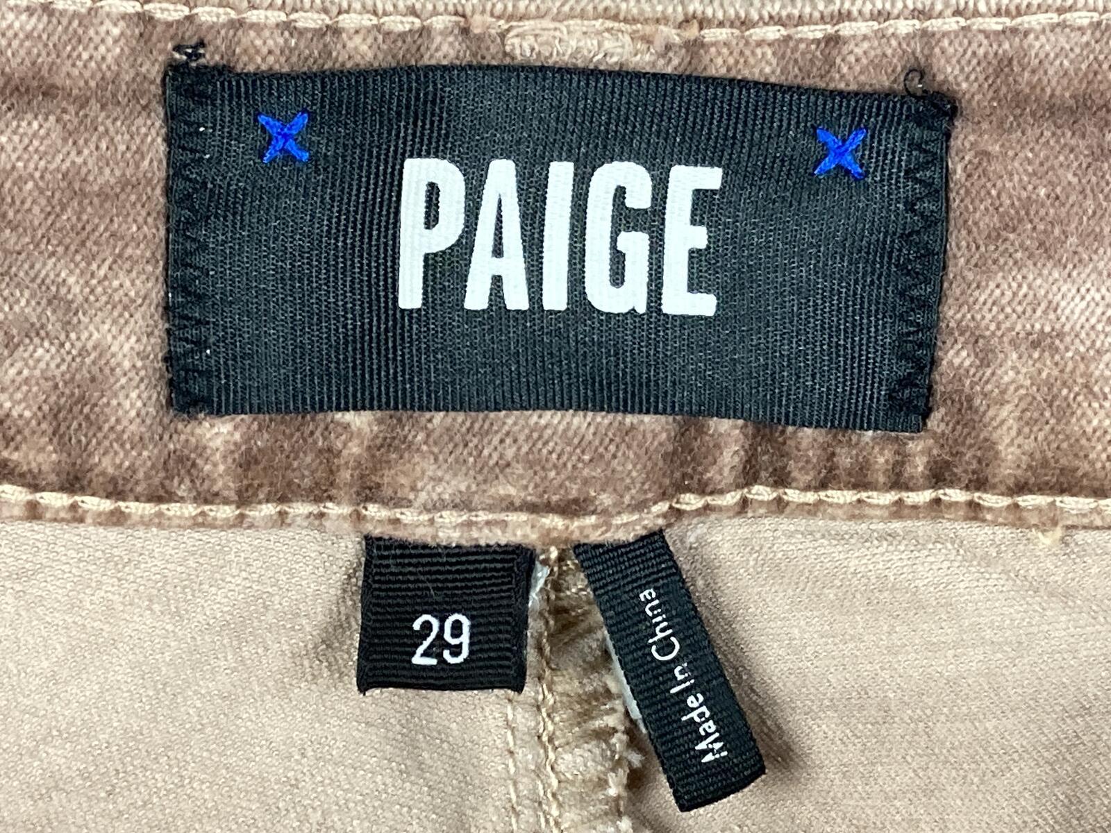 PAIGE Sloane Velvet Bootcut Pants Dusty Rose Low Rise Stretch Luxury Sz  29