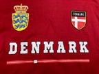 Port & Company Denmark National Flag Crest Red T-Shirt Men’s Medium 100% Cotton