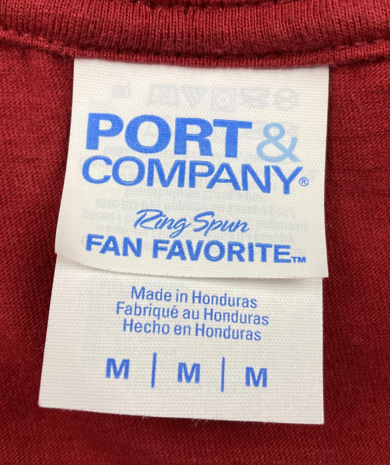 Port & Company Denmark National Flag Crest Red T-Shirt Men’s Medium 100% Cotton