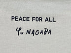 Uniqlo x Yu Nagaba Peace For All  Graphic T-Shirt Cream 100% Cotton Sz XL