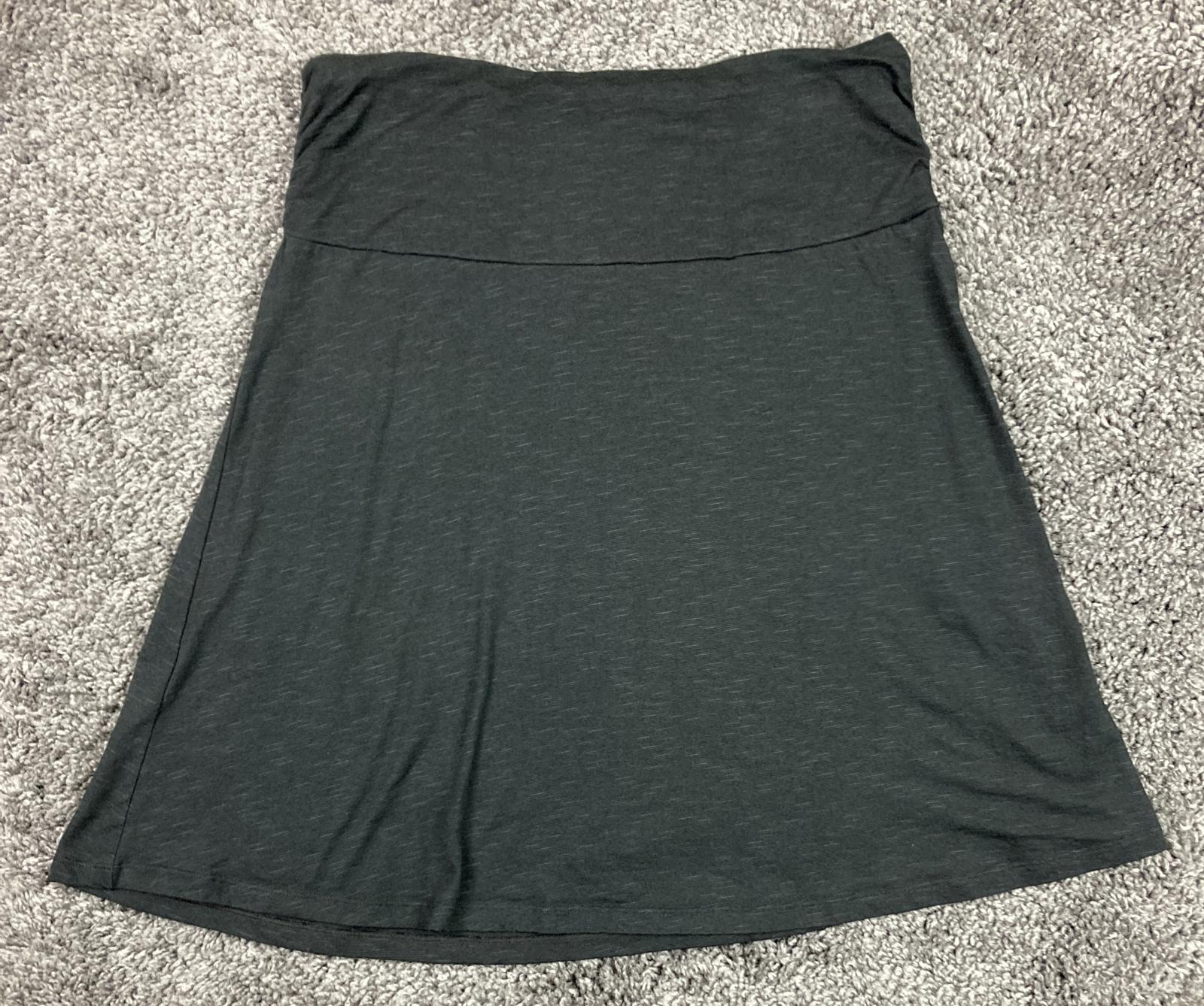 Toad & Co Chaka Skirt Womens Charcoal Gray Stretch A Line Pull On Sz M