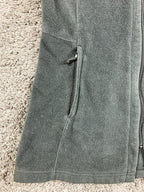 Columbia Womens Long Fleece Hoodie Jacket Charcoal Gray Full Zip Outdoor Size XL
