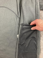 Columbia Womens Long Fleece Hoodie Jacket Charcoal Gray Full Zip Outdoor Size XL