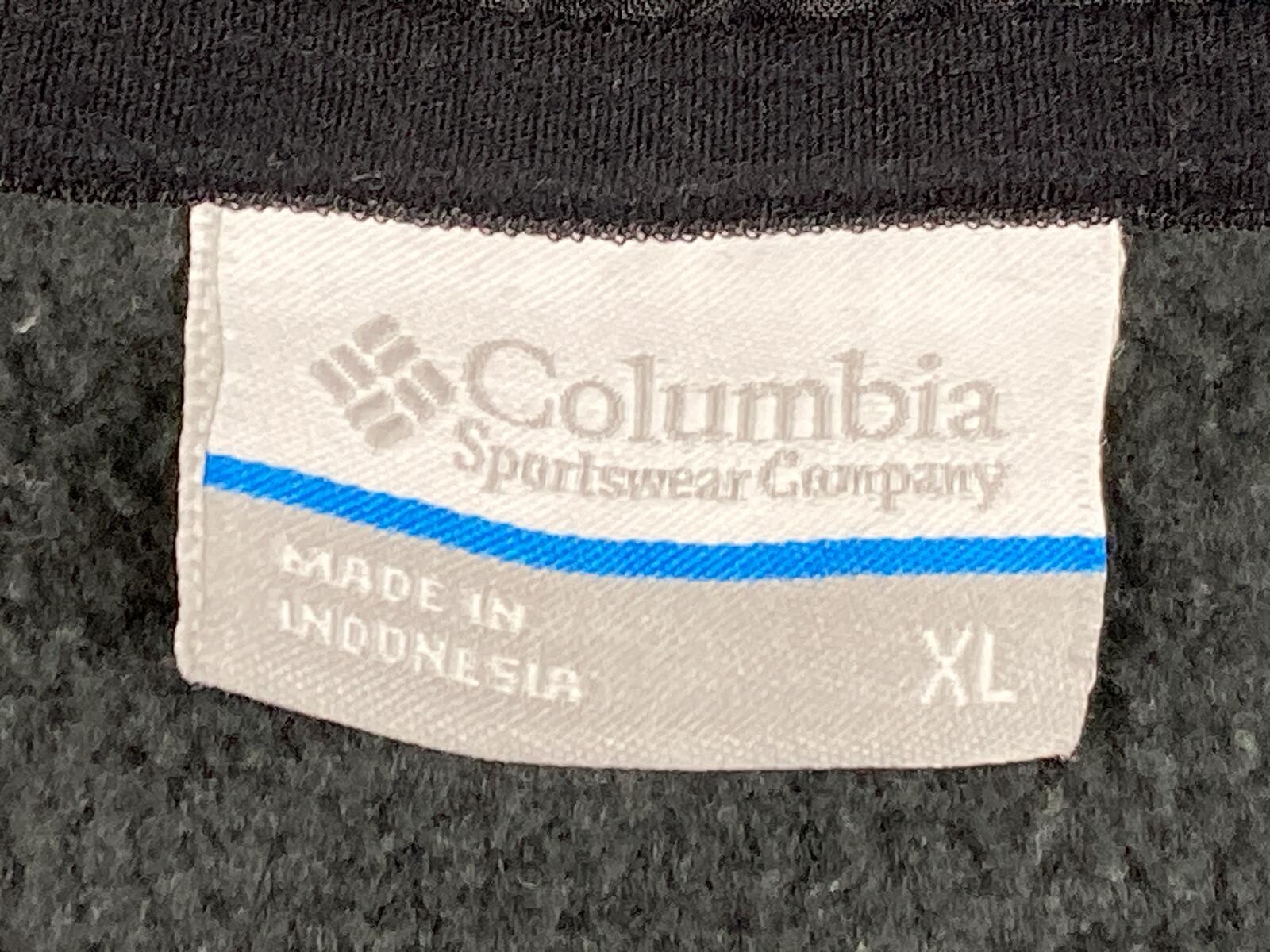 Columbia Womens Long Fleece Hoodie Jacket Charcoal Gray Full Zip Outdoor Size XL