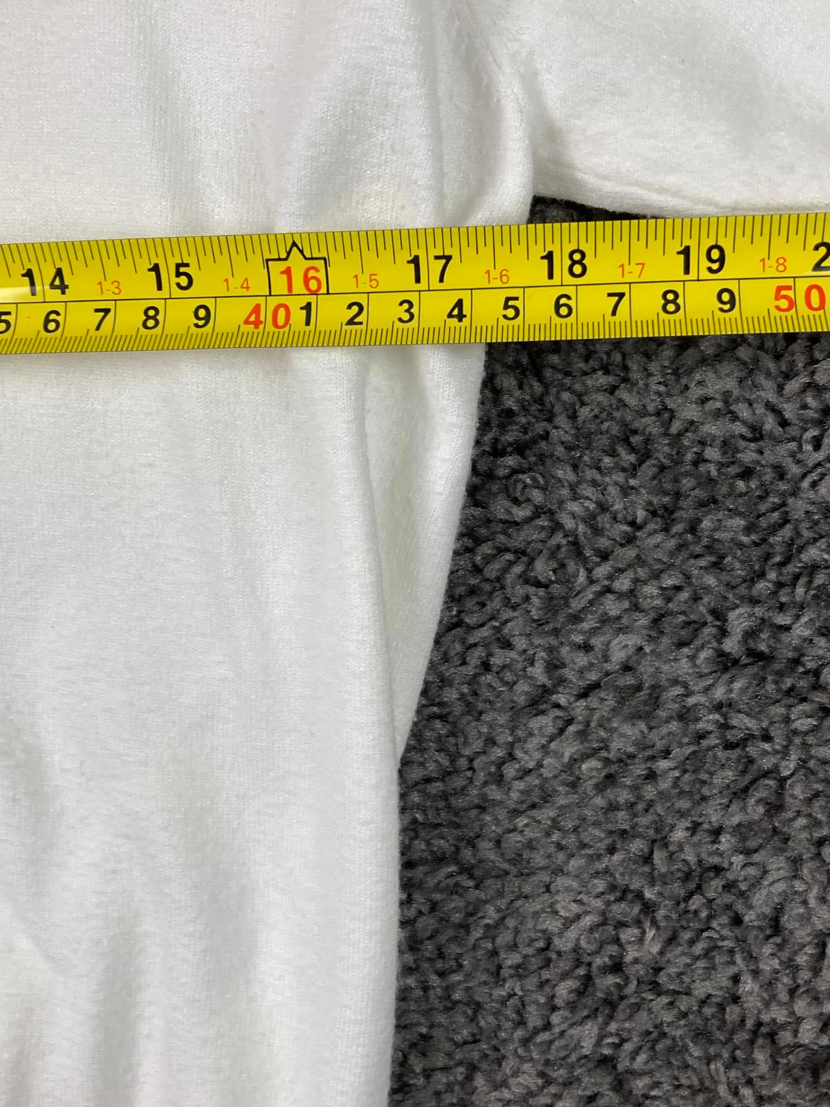 Elie Tahari White Square Neck Ruffle Sleeve Knit Top Womens Sz L