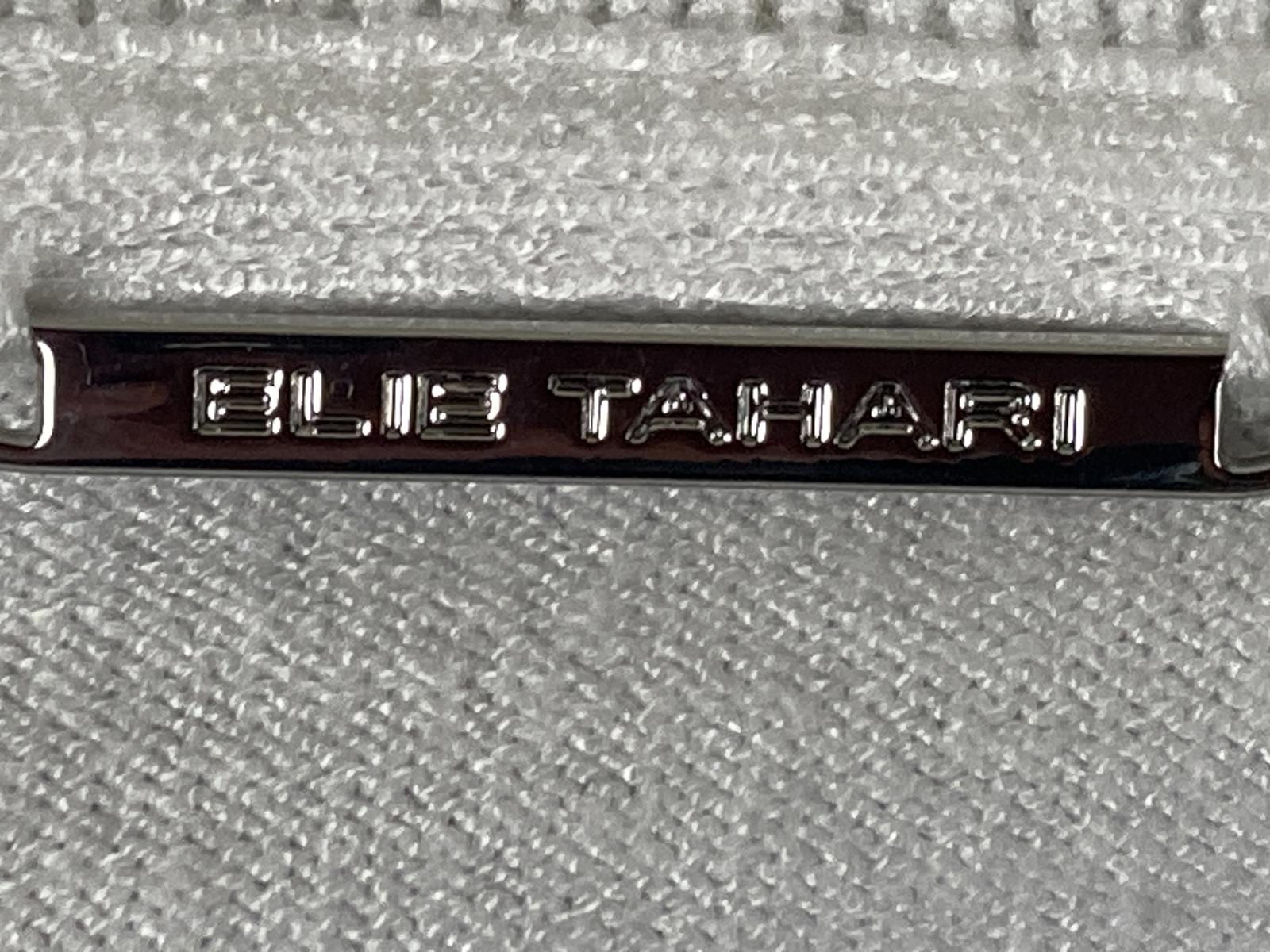 Elie Tahari White Square Neck Ruffle Sleeve Knit Top Womens Sz L