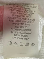 Elie Tahari White Square Neck Ruffle Sleeve Knit Top Womens Sz L