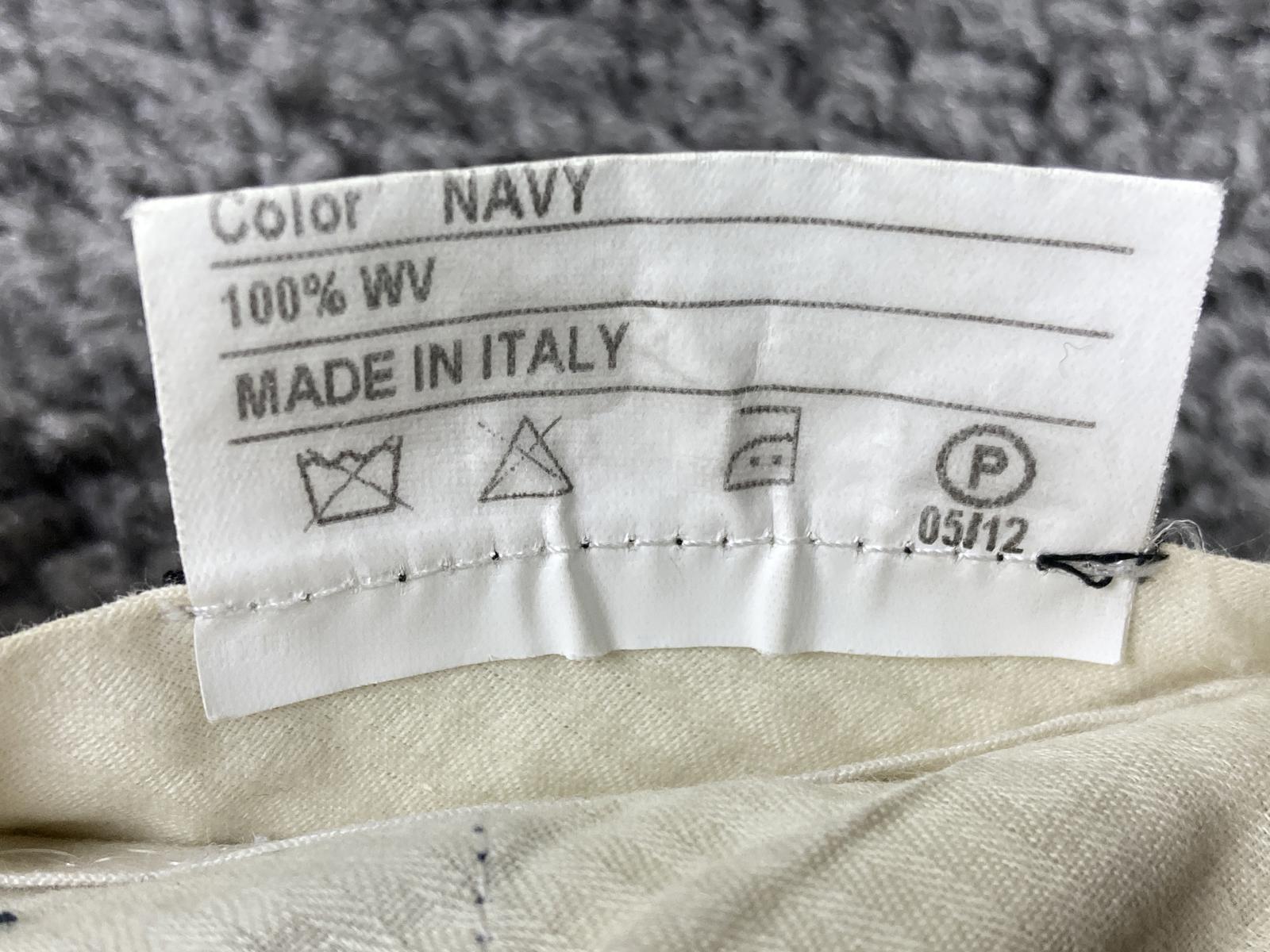 Santorelli Luxury Serge Romeo Dress Navy Pants 100% Virgin Wool Italy Size 36