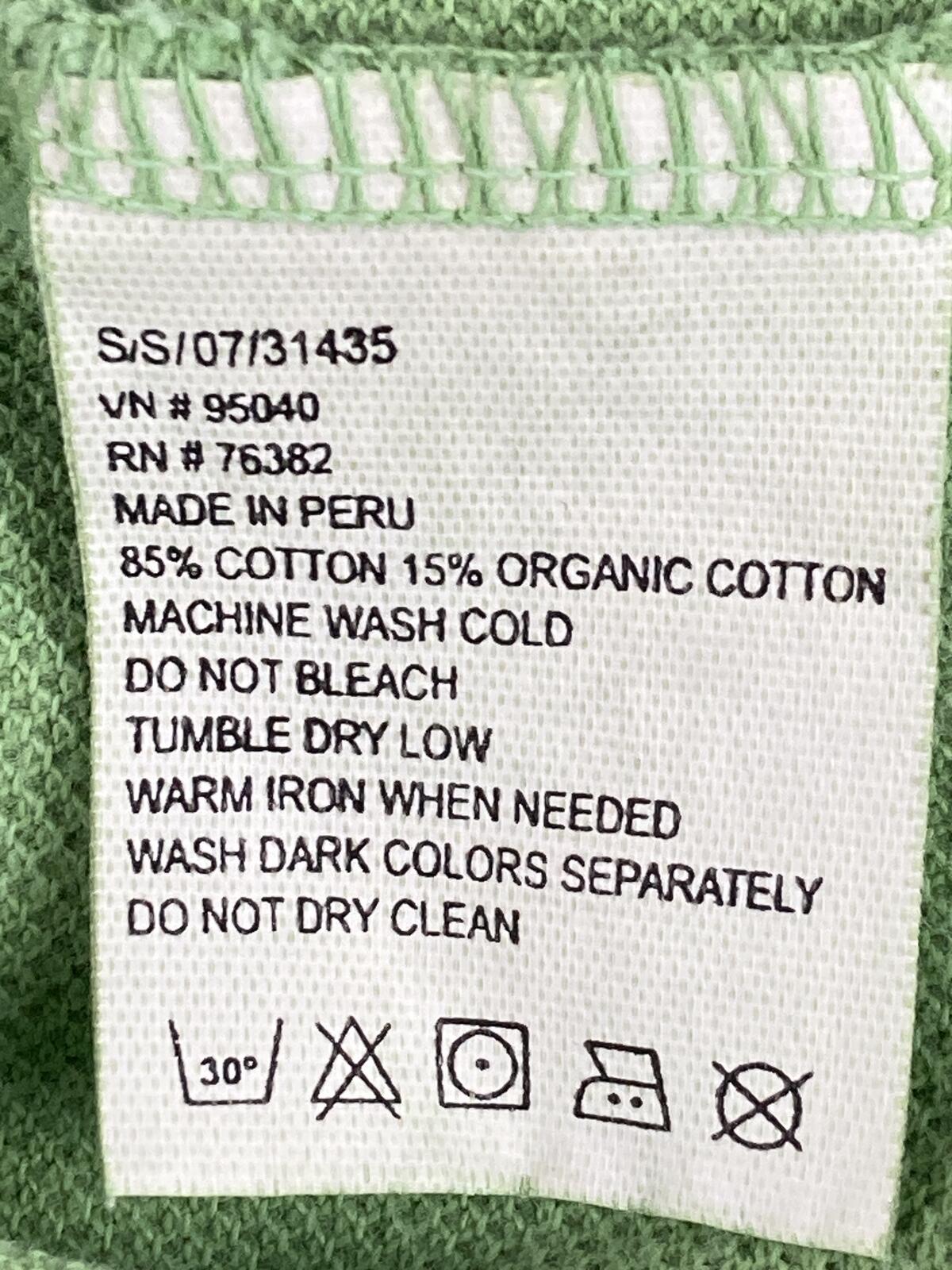 Timberland Mens Polo Shirt  Lime Green Short Sleeve Organic Cotton NWT Sz Medium