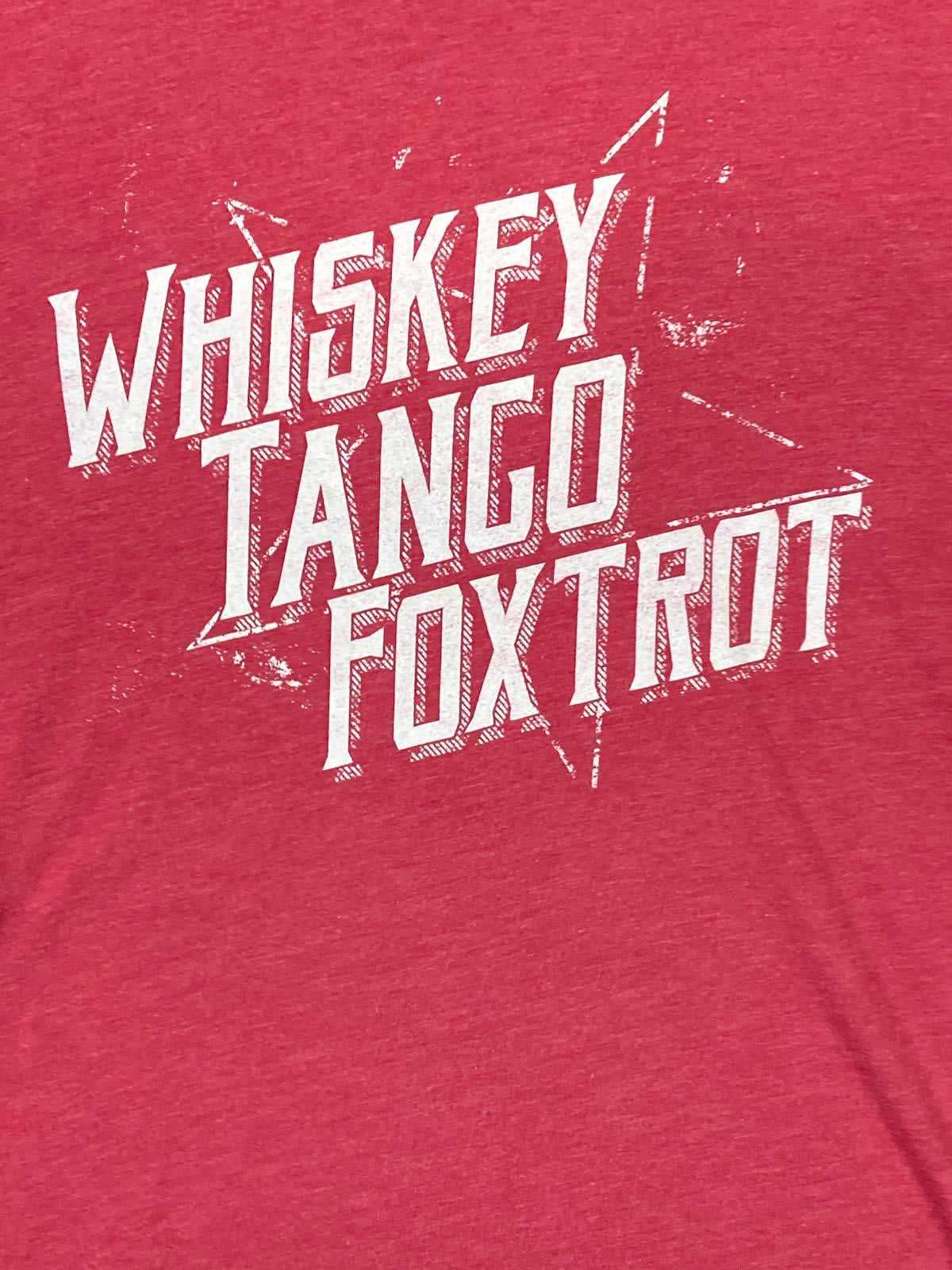 Grunt Style Whiskey Tango Foxtrot Red Graphic T-Shirt  American Flag Sz Medium