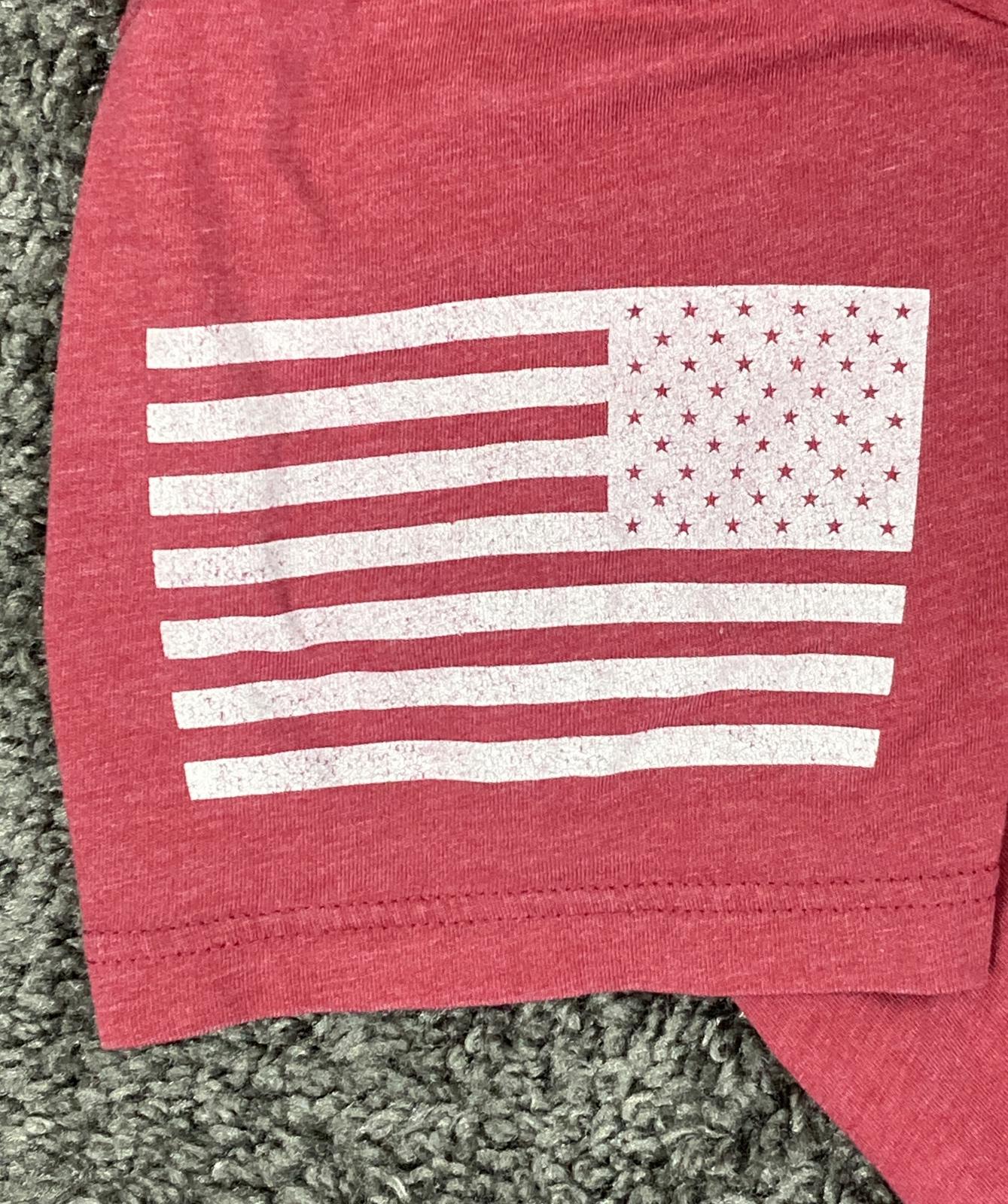 Grunt Style Whiskey Tango Foxtrot Red Graphic T-Shirt  American Flag Sz Medium