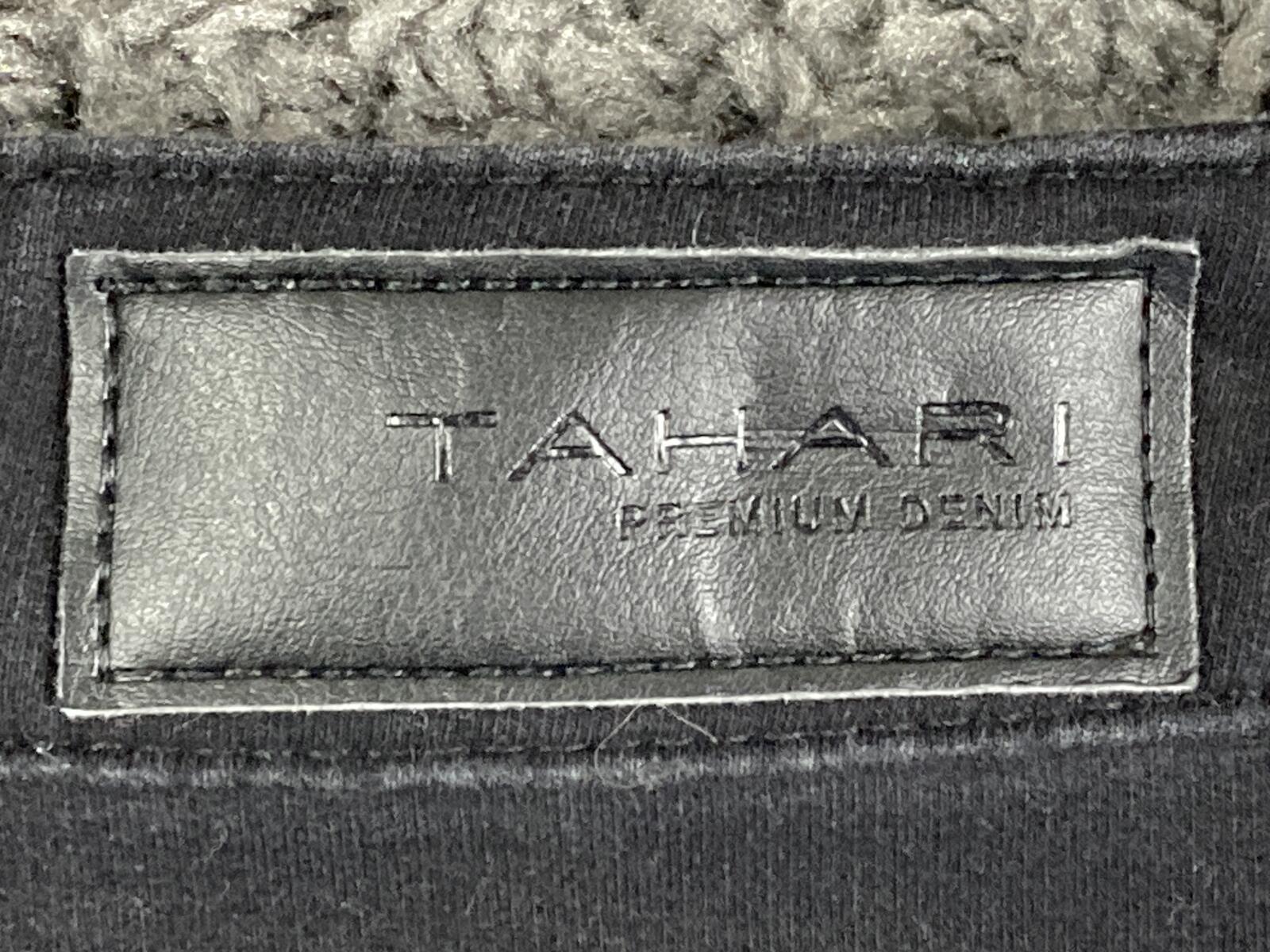 Tahari Premium Denim Jeans Womens Black High Stretch Skinny Ankle  14P