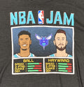 Homage T-Shirt Men's Black NBA Jam Charlotte Hornets Ball/Hayward Size L