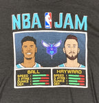 Homage T-Shirt Men's Black NBA Jam Charlotte Hornets Ball/Hayward Size L
