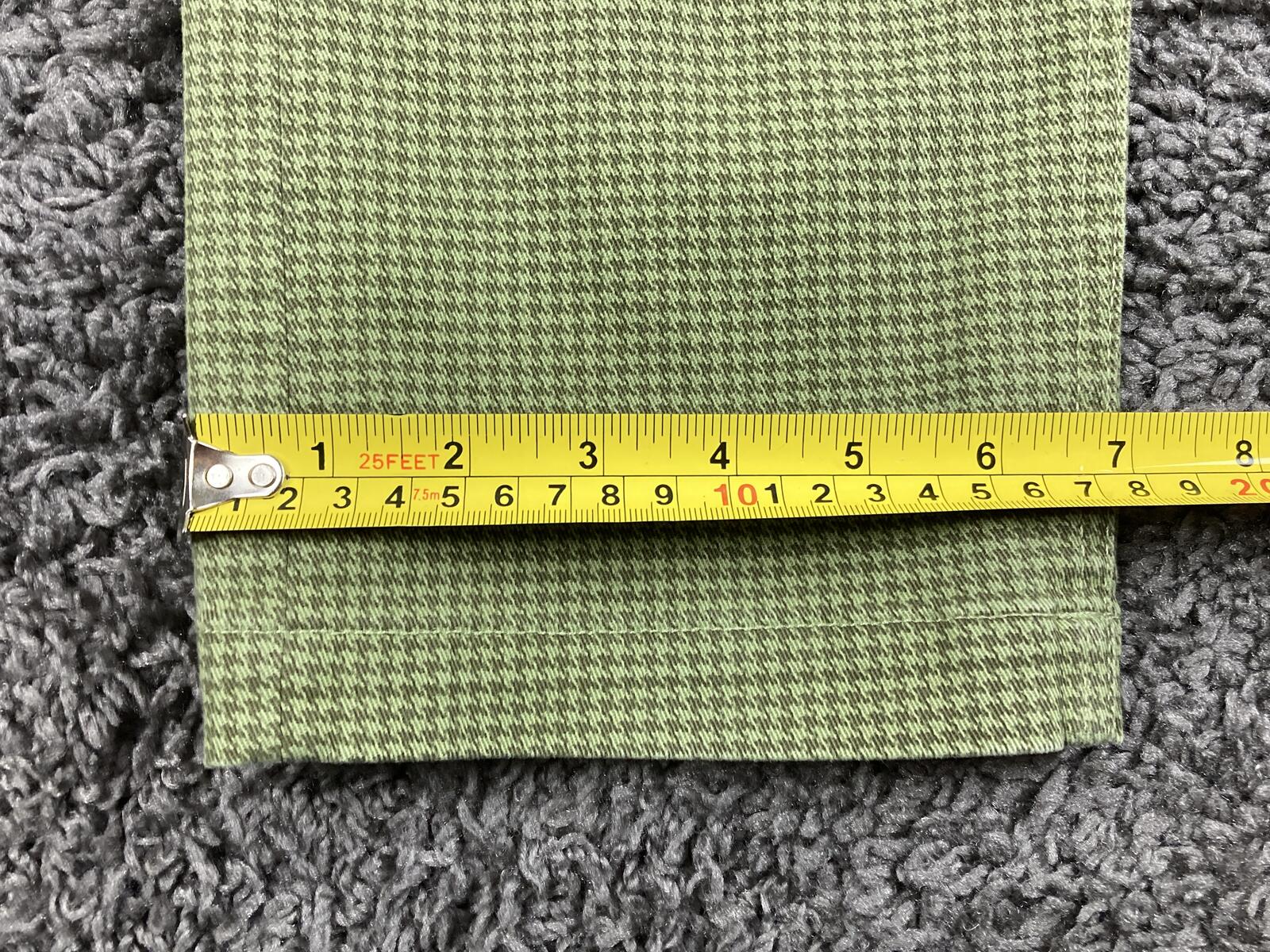 OBEY Straggler Houndstooth Flooded Pants Men Olive Green Stretch Chino Crop 30
