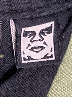 OBEY Straggler Houndstooth Flooded Pants Men Olive Green Stretch Chino Crop 30
