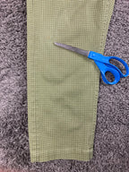 OBEY Straggler Houndstooth Flooded Pants Men Olive Green Stretch Chino Crop 30