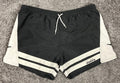 Vintage Diadora Black White Nylon Soccer Training Shorts Men's Drawstring Sz M