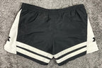 Vintage Diadora Black White Nylon Soccer Training Shorts Men's Drawstring Sz M