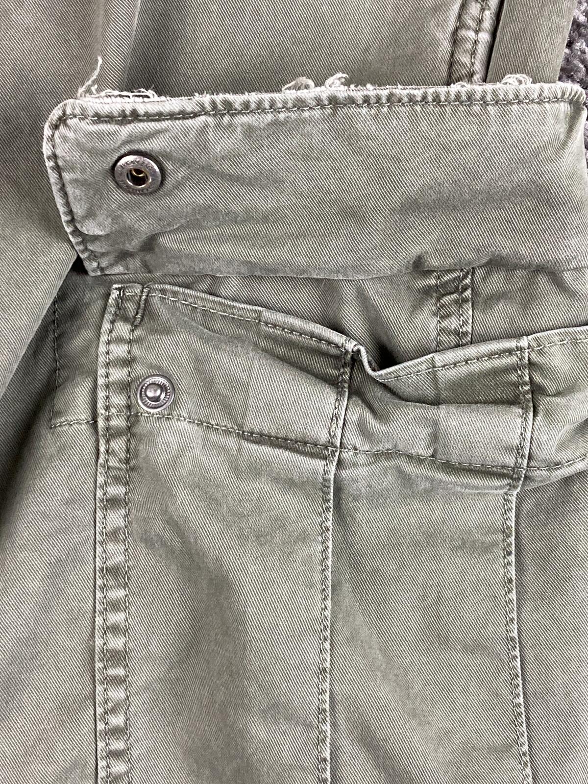 American Eagle Men Slim Cargo Pants 36x30 Olive Green Flex Stretch Drawstring