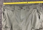 American Eagle Men Slim Cargo Pants 36x30 Olive Green Flex Stretch Drawstring