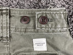 American Eagle Men Slim Cargo Pants 36x30 Olive Green Flex Stretch Drawstring