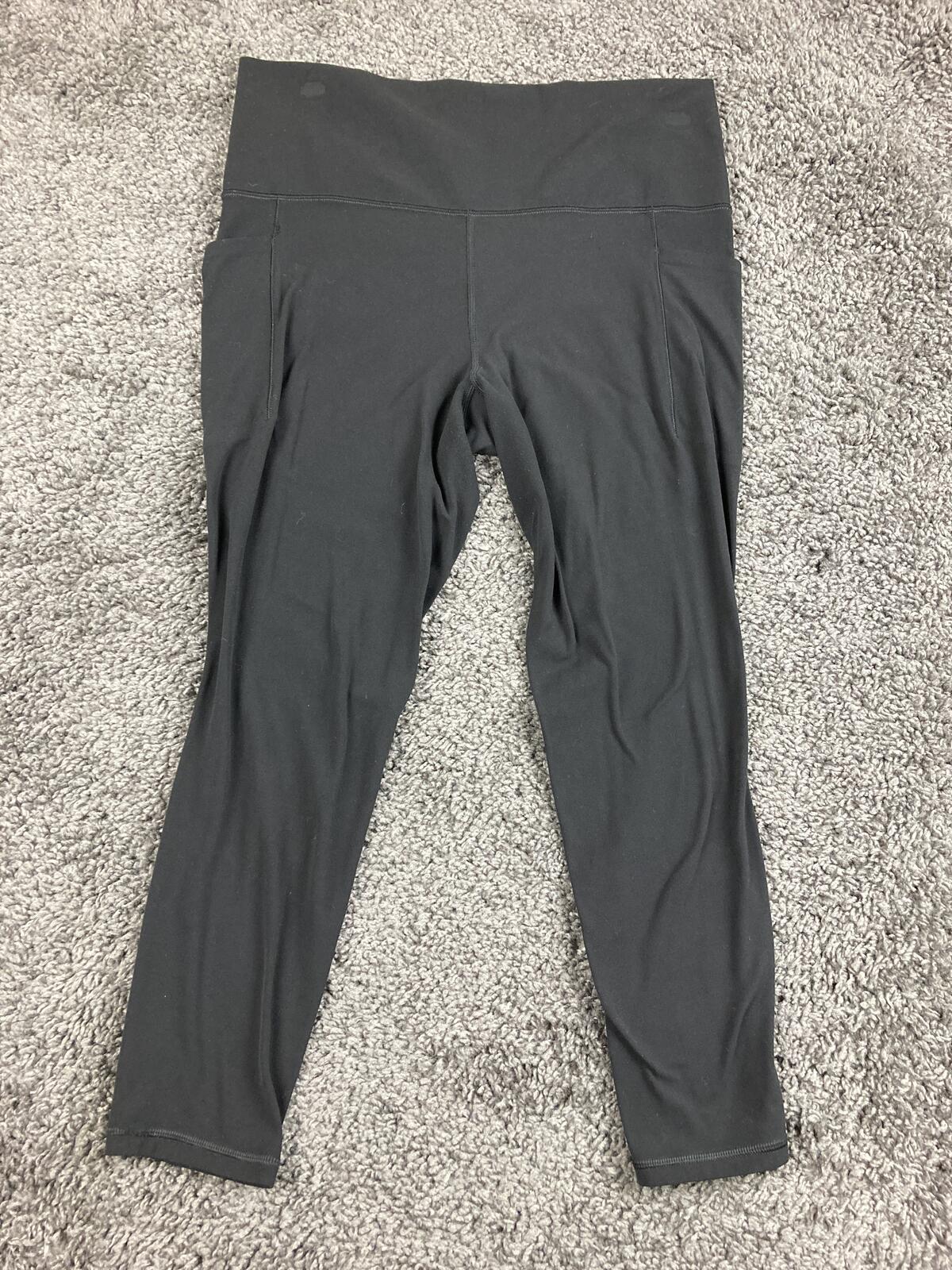 Athleta Salutation Stash Pocket 7/8 Tight Women's Black Leggings Sz Large