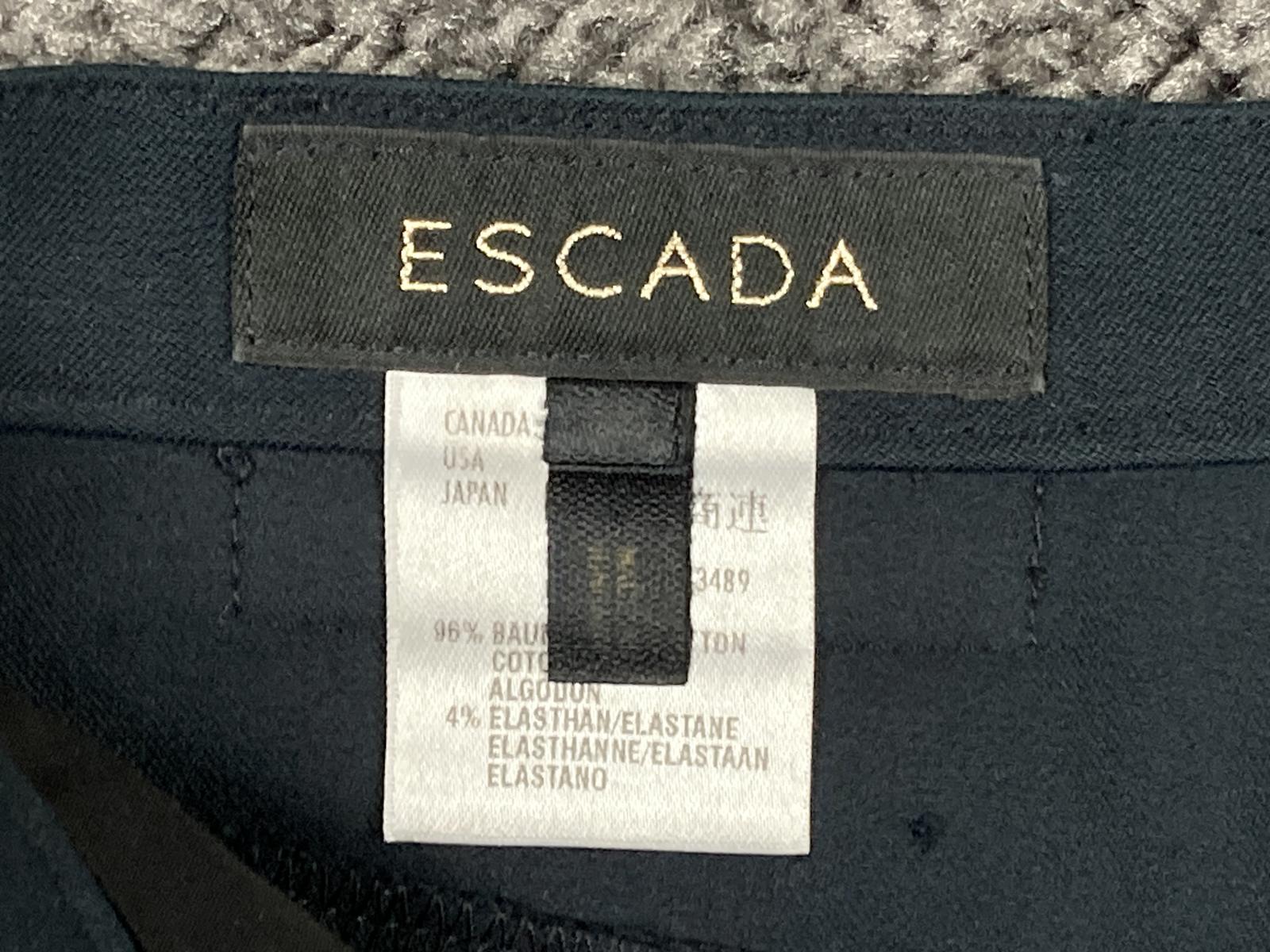 Escada Women’s Black Stretch Slim Straight Pants Size 6 (28x30)