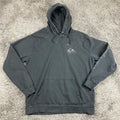 Quiksilver Hoodie Mens Black Cotton Graphic Sleeve Mountain Logo Sweatshirt XXL