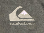Quiksilver Hoodie Mens Black Cotton Graphic Sleeve Mountain Logo Sweatshirt XXL