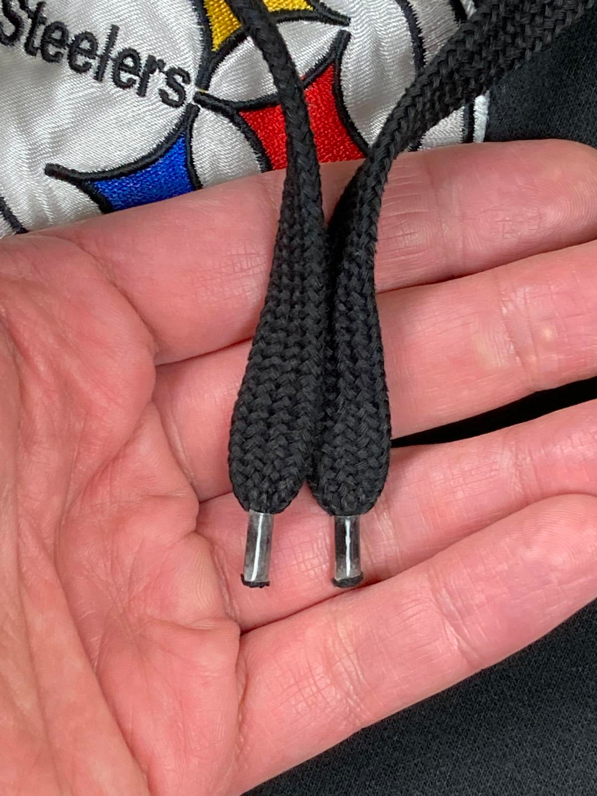 Pittsburgh Steelers Pullover Mens Hoodie Black Embroidered Logo Size Large