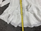 Saints Secrets White Ruffle Faux Wrap Mini Dress Striped Bridal Party XS