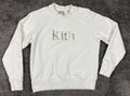 Kith Asher Serif Crewneck Fluorite White Cotton Sweatshirt Womens Size Small