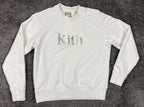 Kith Asher Serif Crewneck Fluorite White Cotton Sweatshirt Womens Size Small