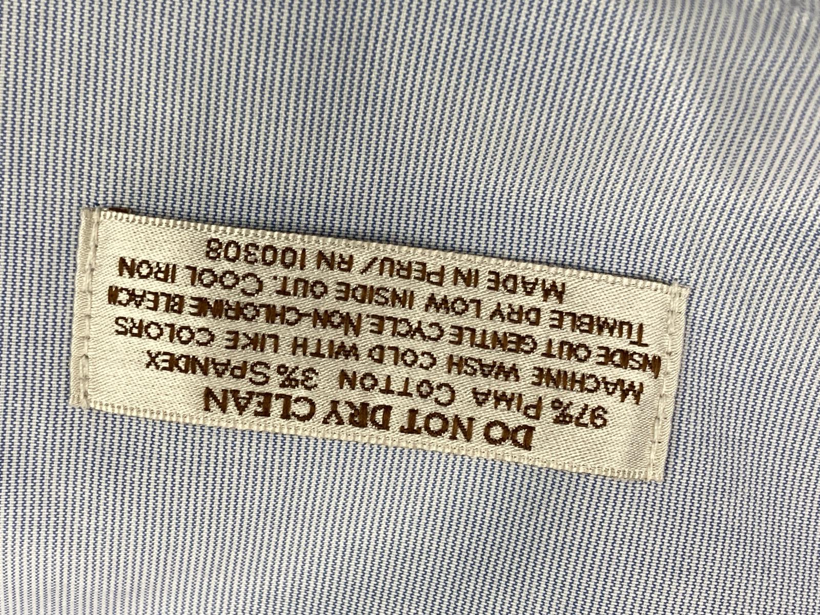 Peter Millar Men’s Size 38 Stretch Pima Cotton Chino Golf Shorts Light Blue Peru
