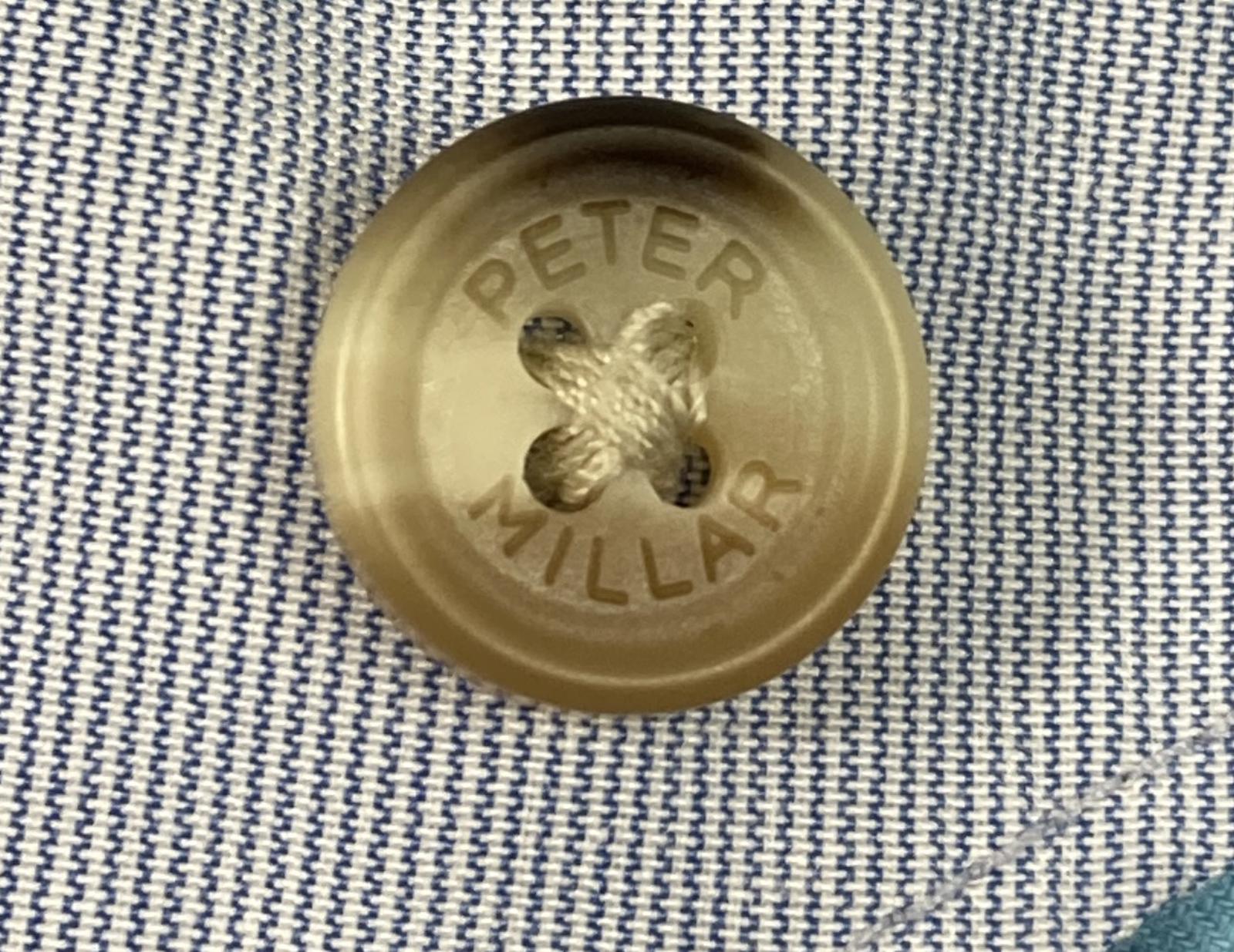 Peter Millar Men’s Size 38 Stretch Pima Cotton Chino Golf Shorts Light Blue Peru