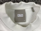 Kith Asher Serif Crewneck Fluorite White Cotton Sweatshirt Womens Size Small