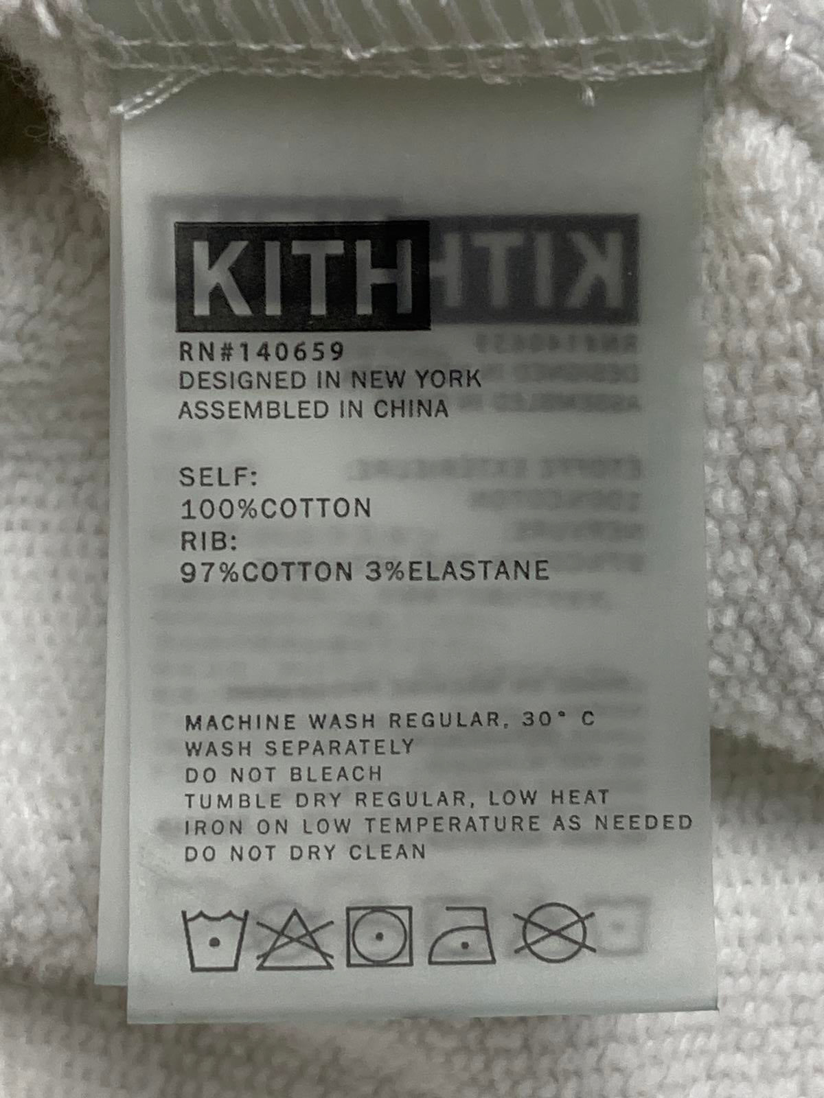 Kith Asher Serif Crewneck Fluorite White Cotton Sweatshirt Womens Size Small