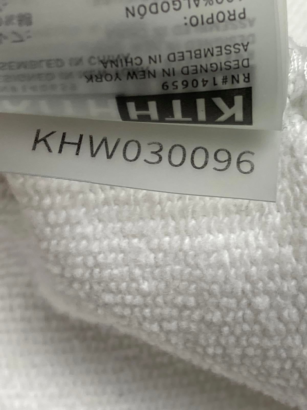 Kith Asher Serif Crewneck Fluorite White Cotton Sweatshirt Womens Size Small